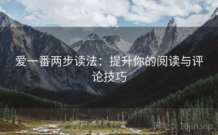 爱一番两步读法：提升你的阅读与评论技巧