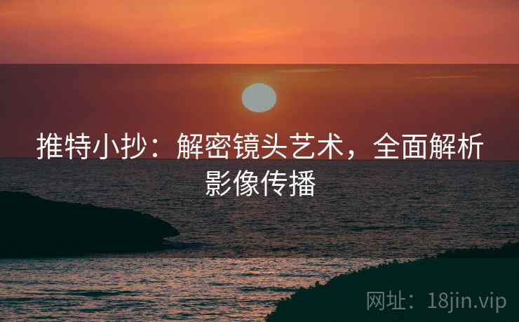 推特小抄:解密镜头艺术,全面解析影像传播 推特小抄:解密镜头艺术,全面解析影像传播