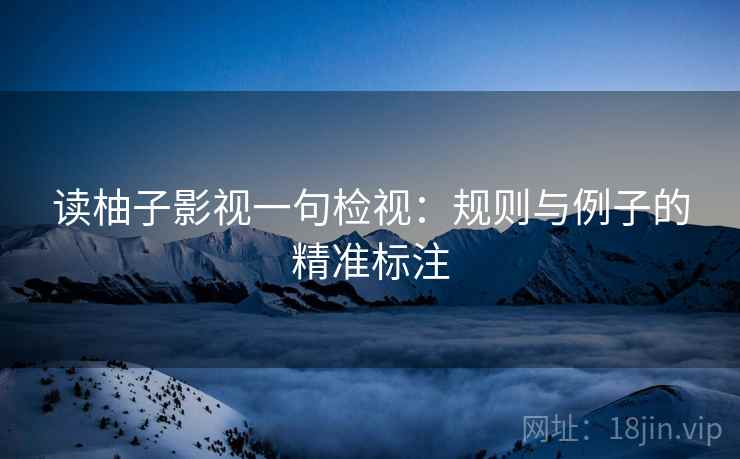 读柚子影视一句检视:规则与例子的精准标注 读柚子影视一句检视:规则与例子的精准标注